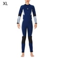 thumbnail image 2 of Traje de baño de neopreno traje de baño impermeable espesado de 5 mm back cremallera de snorkeling deportes de agua Manténgase caliente para nadar mujer surf, Navy XL Advancent OD019356-17, 2 of 7