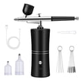thumbnail image 1 of Rechargeable Airbrush Kit with Portable Mini Compressor, Cordless Handheld Airbrush Set for Painting, Nail Art, Model Coloring, Makeup, Cake Decorating & Craft Projects, 0.3mm Nozzle, 1 of 8