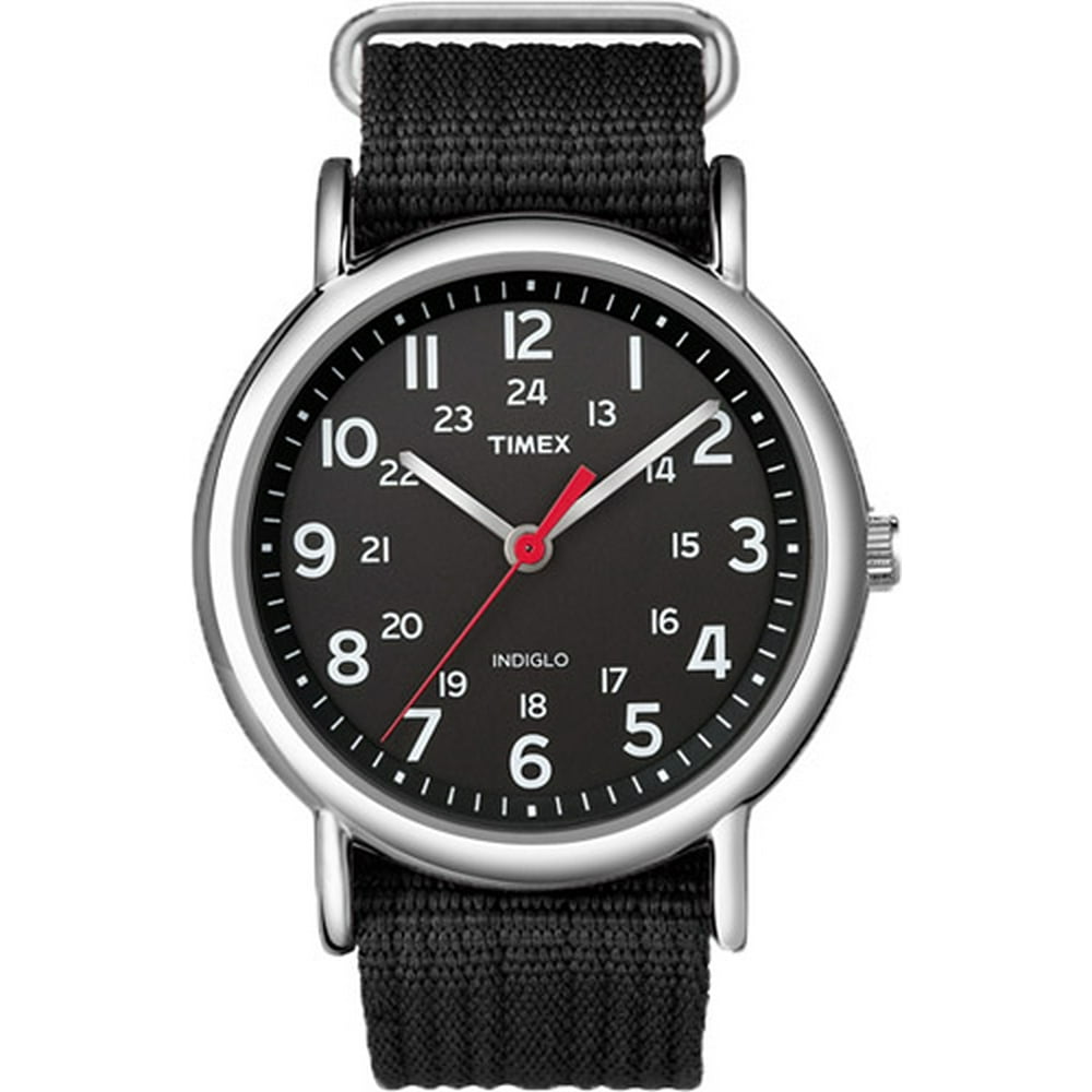 Timex Timex Unisex Weekender 38mm Black Nylon SlipThru Watch