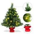 thumbnail image 4 of Costway Luces LED de árbol de Navidad artificiales de abeto de mesa preiluminadas de 60 cm, 4 of 8