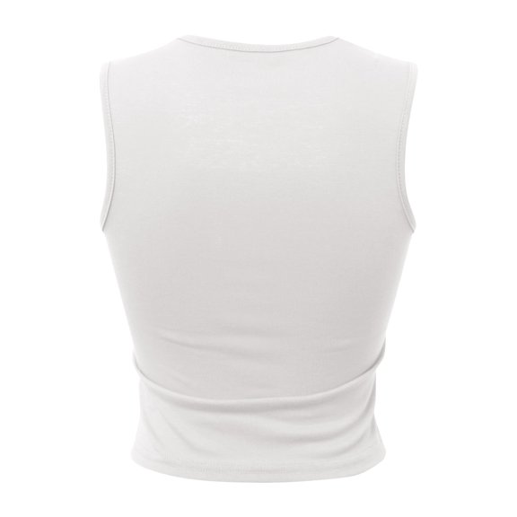 Ticikt Women's Quick-Dry Fitness Camisole with Supportive String Design for Running and Wear,Color:White