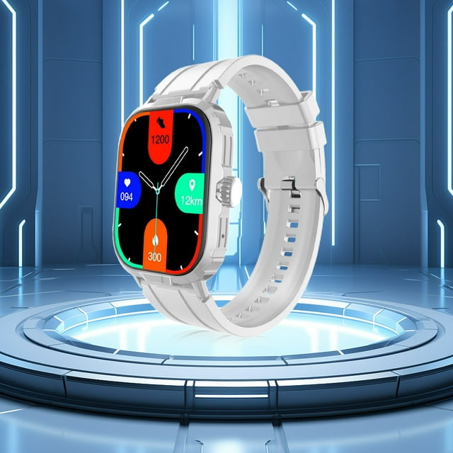 Reloj inteligente deportivo, pulsera, llamadas Bluetooth avanzadas, batería de larga duración, diales personalizados con múltiples patrones, pantalla de 0,1 pulgadas, reloj inteligente de silicona.