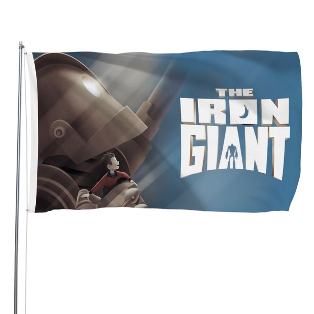 El Gigante de Hierro Bandera impresa con temática, regalo perfecto para fanáticos, amigos y familiares, y adecuada para actividades al aire libre e interiores, decoraciones de fiesta. 120*180CM