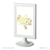 Gold Ink Pineapple Party, 4x6-inch Birthday Framed Party Signs, Please Take One, Includes Frame