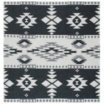 SAFAVIEH Augustine Bradford Geometric Area Rug, Black/Light Grey, 6'4" x 6'4" Square