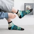 thumbnail image 2 of Rocae Abstract Ocean Currents for Premium Adult Socks,Comfortable, Breathable, and Durable Socks, Perfect for Everyday Wear, 2 of 7