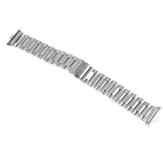 Metal Smartwatch Strap Double Snap 3 Beaded Stainless Steel Replacement Wristband For Mi Band 8 Pro