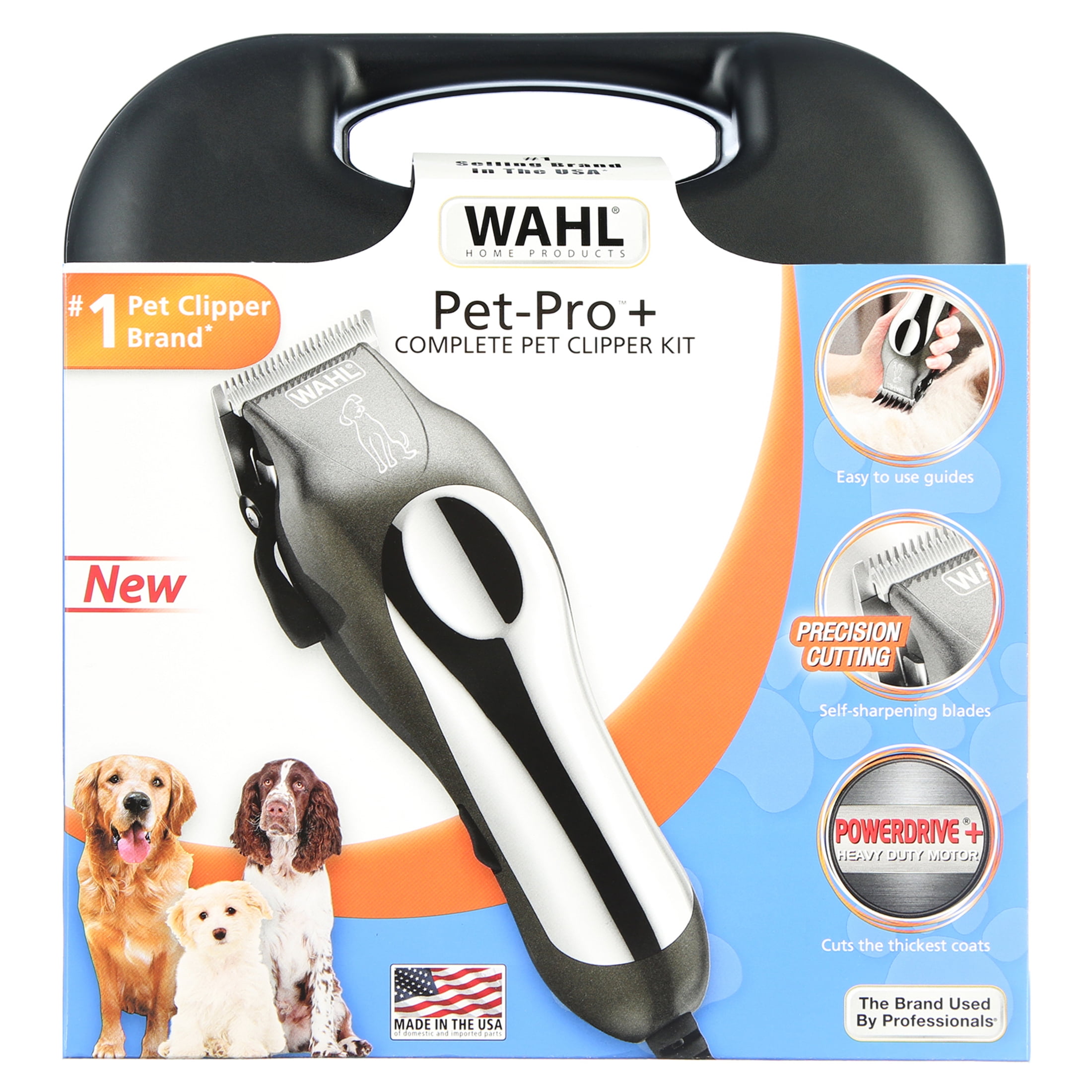 Wahl Easy Pro Pet Rechargeable Dog Grooming Kit Quiet Low Noise Heavy-Duty Electric Dog Clipper for Dogs & Cats with Thick & Heavy Coats Model 9549 