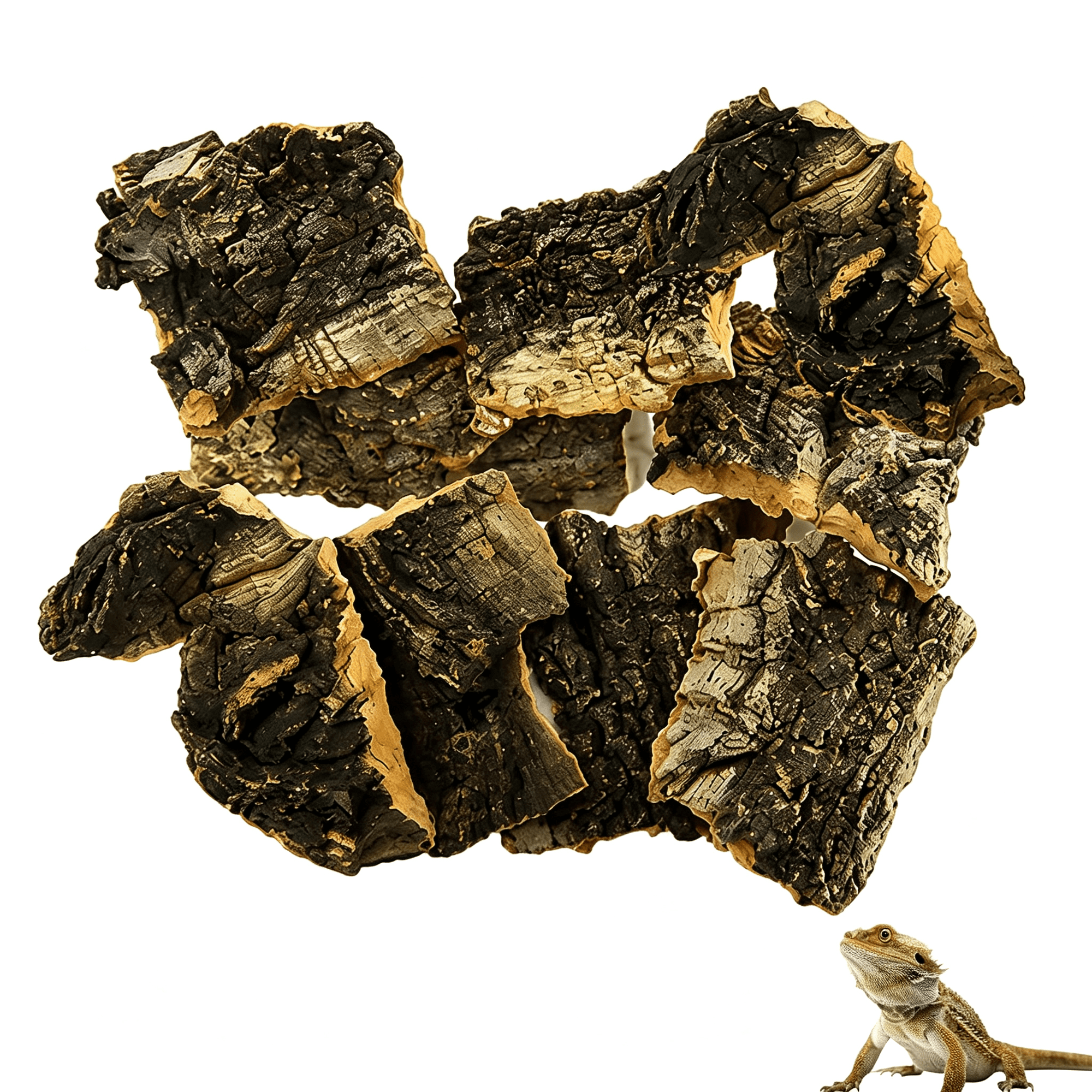 ACDANC 10Pcs Cork Bark for Reptiles,Habitat Decor for Terrariums and Vivariums,Reptile Enclosure Accessories with Dimensions of Appropriate Size Carbonized Cork Bark