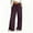 Wine, variant on Wide Leg Jeans for Women High Waisted Drawstring Jeans with Pockets Elastic Waist Strechy Pull On Denim Pants