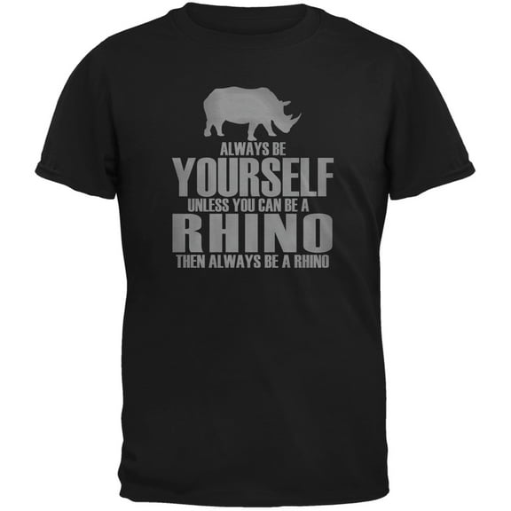 Always Be Yourself Rhino Black Youth T-Shirt - Medium(10/12)