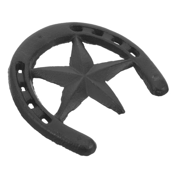 Soimiss Cast Iron Horseshoe Wall Art Sturdy Metal Hanging for Home and Garden