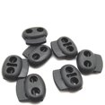 thumbnail image 2 of 50 piezas de mochila universal para montañismo, hebilla de plástico con doble orificio y cierre de cordón, color negro (2,0 cm), 2 of 4