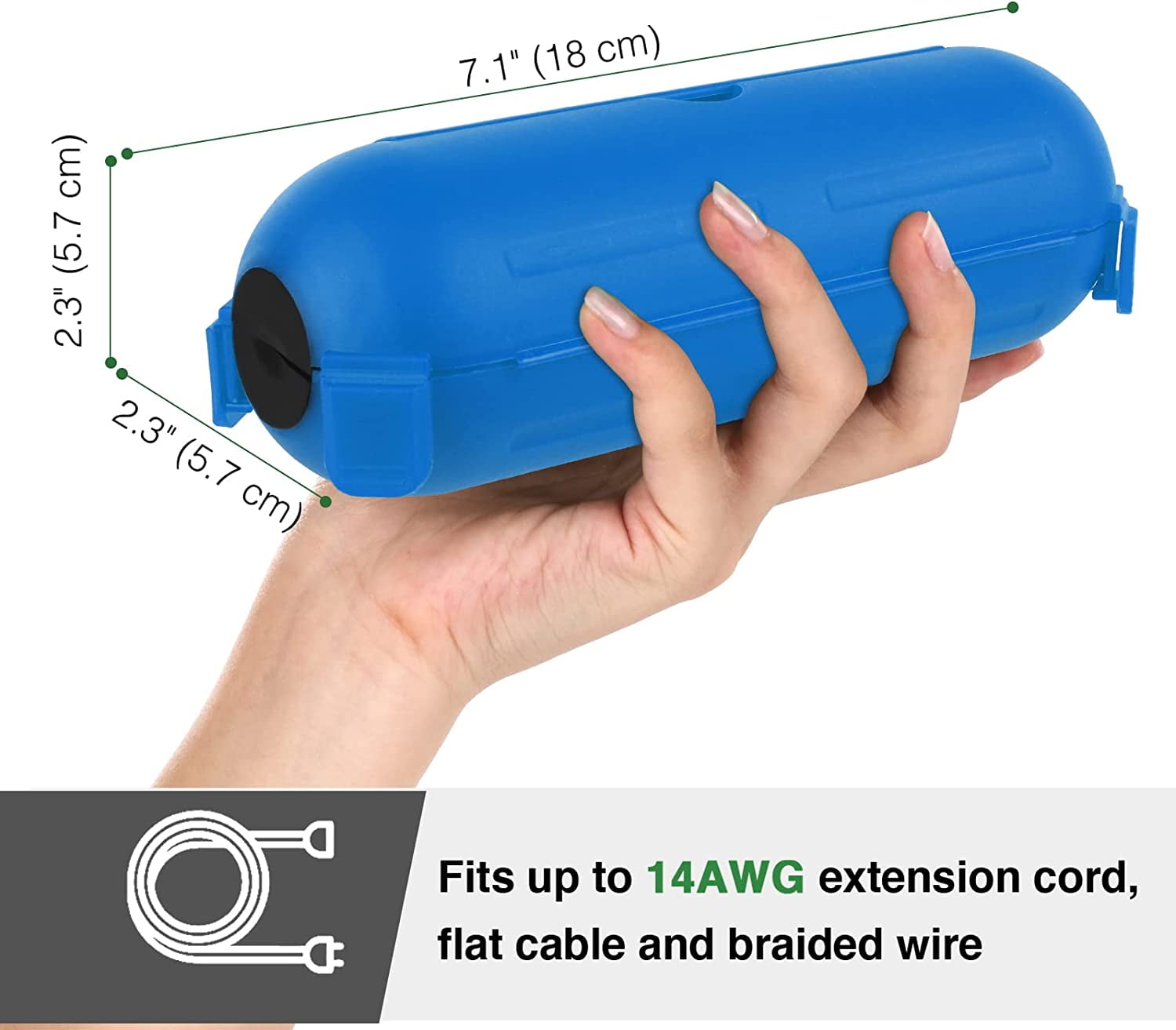 Outdoor Extension Cord Safety Cover with Waterproof Seal, Weatherproof Electrical Connection Box to Protect Outdoor Outlet, Plug, Socket, Christmas Holiday Decoration Light