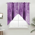 thumbnail image 5 of Purple Kitchen Window Curtains, Swag Curtains Valance for Bedroom Living Room Bathroom, Retro Oil Painting Modern Abstract Art Aesthetics Rod Pocket Window Curtain Block Drapes 2 Panels 28"x36", 5 of 9