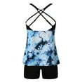 thumbnail image 5 of tankini&nbsp;swimsuits for women Swimdress Tie-Dye Swimsuits Two Piece Multi Color Print Panty Set Womens and Swimwears Tankinis Sets, 5 of 9