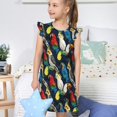 thumbnail image 4 of Balery Parrot Camisón de princesa para niñas, pijama de algodón con mangas abullonadas, suave y bonito.-Small, 4 of 6