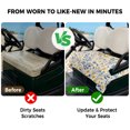 thumbnail image 4 of Golf Cart Seat Covers for 2 Seater, Garden Flora Illustrations Soft Microfiber Cart Seat Towel Blanket, Blue Yellow Flowers Absorbent Breathable Non Slip Bench Seats Protector for Golf Course 51"x31", 4 of 9