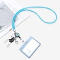 thumbnail image 5 of Retractable Badge Reel Lanyard with Id Holder for Women,32.9" Crystal office Teacher Lanyards Id Card Holder (Sky Blue), 5 of 5