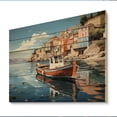 thumbnail image 2 of Designart "Greece Maritime beauty II" Transportation Print on Natural Pine Wood, 2 of 5