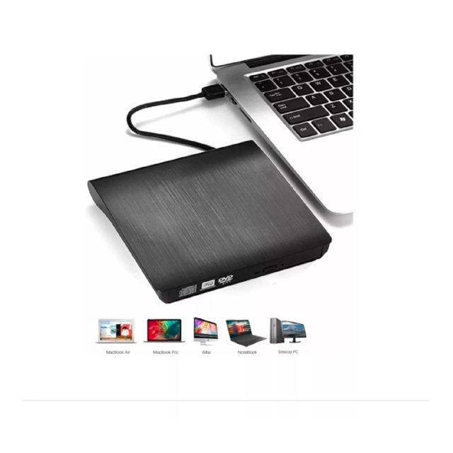 Grabador de DVD externo, lector de CD USB, reproductor Windows Mac