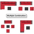 thumbnail image 7 of Gotland 6 Pieces Patio Conversation Set Outdoor Sectional Sofa Set PE Rattan Sectional sofa Set (red), 7 of 7