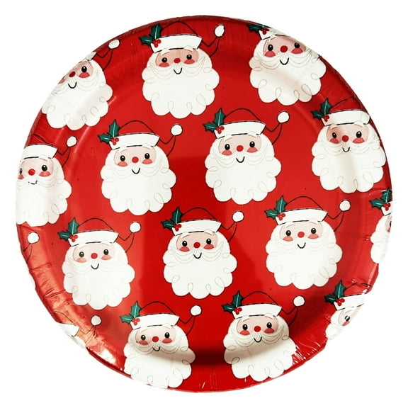 Unique Industries Holiday Christmas 'Red Nose Santa' Small Paper Plates (10ct)