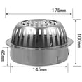 thumbnail image 1 of Toit de Balcon en Acier Inoxydable Autour d'Un Grand Drain Anti-Blocage de Déplacement, 1 of 12