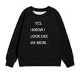 thumbnail image 4 of Newborn Sweatshirt Children's Shirt Long Sleeved Printed T-Shirt Printed Round Neck Short Tops Suitable for Boys and Girls Aged 1-12 T-Shirts Toddler Girl Sweatshirt Black 11T, 4 of 4