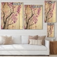 thumbnail image 4 of Designart 'Abstract Spring Purple Flowers On Tree Branches' Traditional Print on Natural Pine Wood, 4 of 5