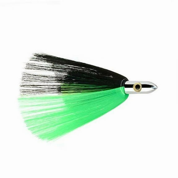 JR Ilander 6.75in Black Head,Black-E-Green Lures