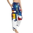 thumbnail image 6 of Salouo The Map Of United States Print Women's Pajama Pants Casual Loose Sweatpants PJs Flowy Pants Drawstring Palazzo for Women Wide Leg Pants Lounge Pajama -Large, 6 of 8