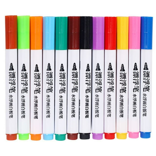 Stylo Coloré Effaçable avec Gomme Cuillère Stylo de Peinture Flottant d'Eau