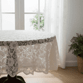 thumbnail image 2 of AK Trading 60 Inch Round Floral Lace Crochet Tablecloth Overlay Ivory, 2 of 17