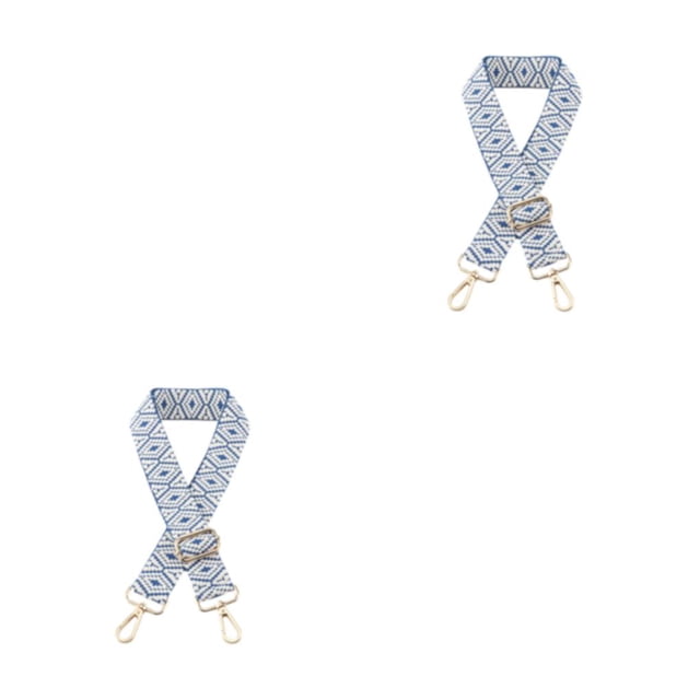 Guardurnaity Bolso de mano para mujer, mochila, cinturón ancho, correa ajustable para bolso, monedero grueso, asa, mensajero, correas desmontables, Azul Botón dorado claro 2piezas