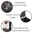 thumbnail image 5 of Drevy Single Laundry Hamper with Lid - Brown - Liner Bag - Hand Woven - Small Collapsible Hampers - Foldable Bin - Synthetic PE Rattan - Hand Woven - Clothes Basket, 5 of 8