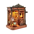 thumbnail image 4 of Kit de casa de muñecas en miniatura para armar, modelo de casa en miniatura, modelo arquitectónico, juguetes de artesanía en madera Librería, 4 of 9