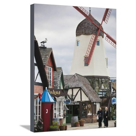 Danish Heritage Town, Solvang, Southern California, California, Usa Stretched Canvas Print Wall Art By Walter