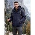 thumbnail image 3 of Wantdo Men's Big and Tall Coat Warm Winter Jacket Heavyweight Winter Parka Coat Navy 3XL, 3 of 9