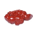 thumbnail image 1 of Escultura de sapo de arcilla, minifigura de mascota de té, roja, 2,4x1,5x0,9 pulgadas, estatua de Animal pequeño, recuerdo Adorable para jardín de, 1 of 9