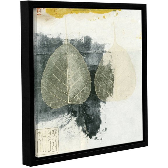 ArtWall Elena Ray "Wabi-Sabi Bodhi Leaf Collage 4" Gallery-wrapped Floater-framed Canvas