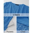 thumbnail image 5 of Vestido largo ZESICA 2025 de verano con manga corta y cuello en V para mujer, 5 of 5