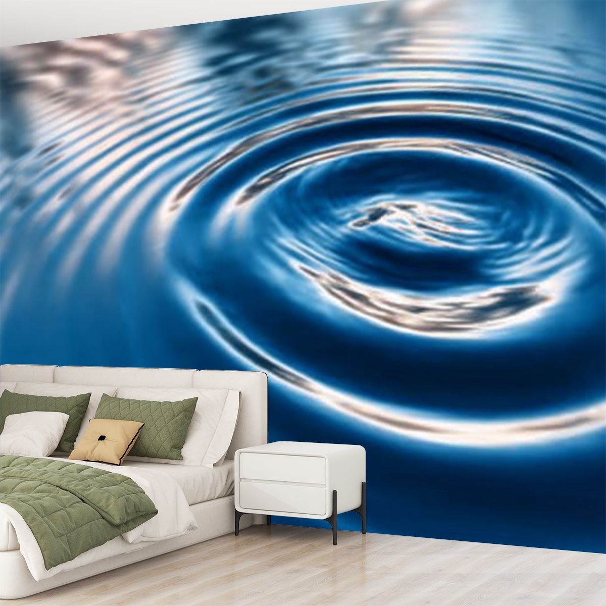 Peel and Stick Wallpaper Smoothly water Waves Modern Art Wall Mural Decor Self Adhesive and Removable 69in x 98in