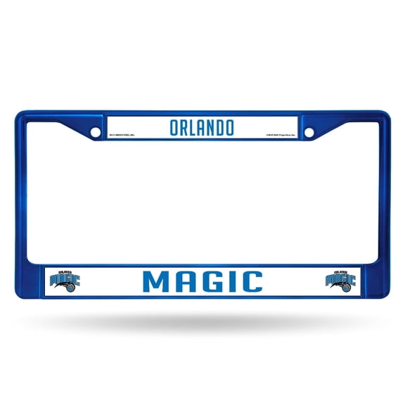 Orlando Basketball Magic Chrome Metal (Blue Painted) License Plate Frame