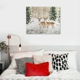 thumbnail image 5 of SHERONV Deer Snow Watercolor Painting Canvas Wall Decor Art 20x16in, 5 of 6