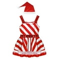 thumbnail image 4 of YiZYiF Kids Girls Sequins Striped Tutu Dance Dress Figure Skating Christmas Party Candy Cane Costume Red 12, 4 of 7
