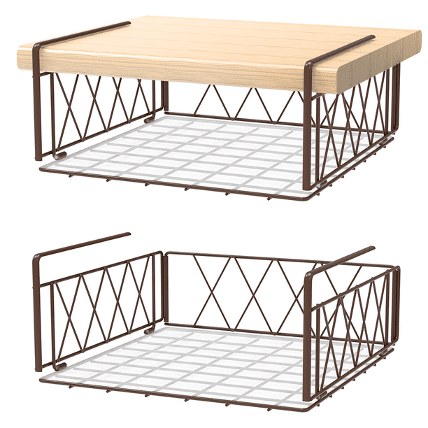 Auledio2 Pack Under The Shelf Rack, Vertical Wire Rack for