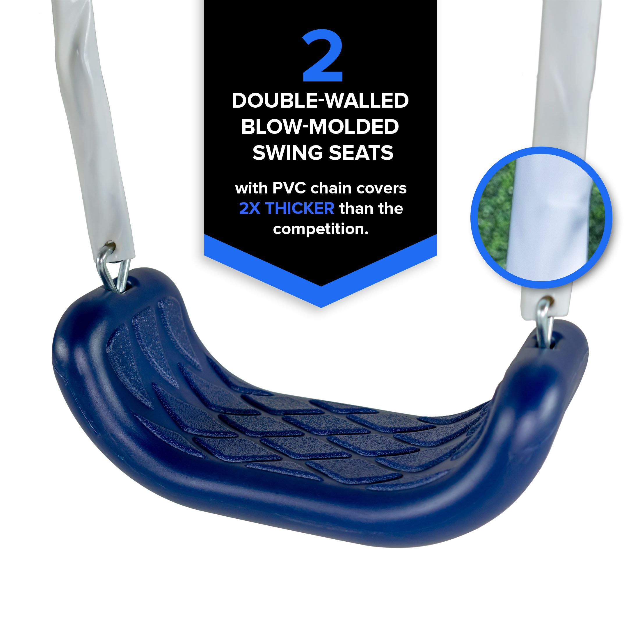 Sportspower Almansor Metal Swing Set with Glide Ride, Trampoline, and Lifetime Warranty on Blow Molded Slide - image 4 of 11