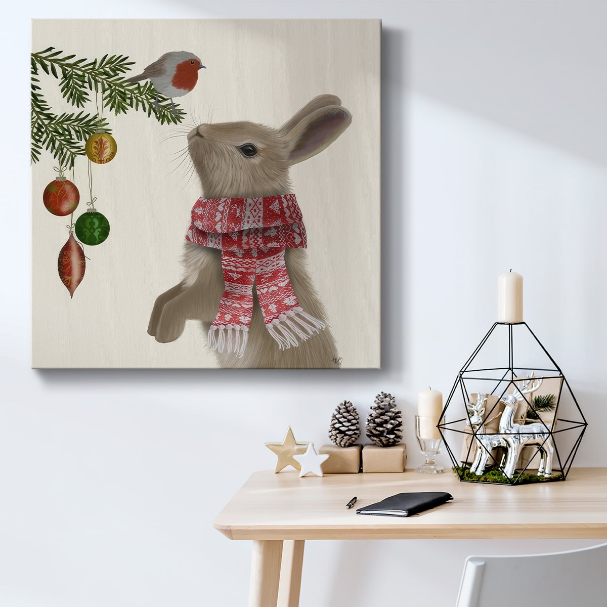 Rabbit and Robin- Gallery Wrapped Canvas