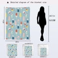 thumbnail image 2 of Movie Night Popcorn Throw Blanket 60x80 in, Fun Cinema Pattern Blankets for Couch Bedroom Living Room Indoor Decor, Lightweight Soft Cozy Bedding Birthday Gift for Kids Boys Adults, 2 of 6